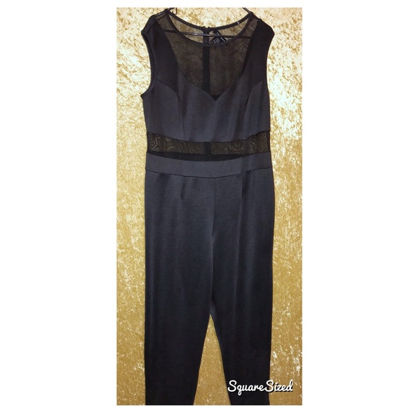 Ashley Stewart Pants - Just Meshing With You Black Romper Ashley Stewart Pants - Just Meshing With You Black Romper